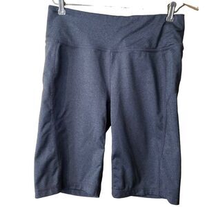Reebok Mid Rise Compression Yoga Shorts Women's Size Small Gray Coin Pocket